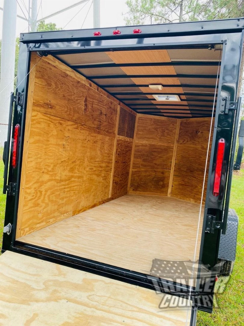 New Brand New Model 6 X 12 Single Axle BLACKED OUT Motorcycle Cargo Trailer