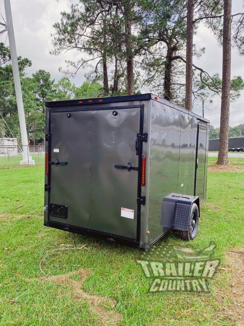 New Brand New Model 6 X 12 Single Axle BLACKED OUT Motorcycle Cargo Trailer