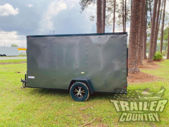 New Brand New Model 6 X 12 Single Axle BLACKED OUT Motorcycle Cargo Trailer