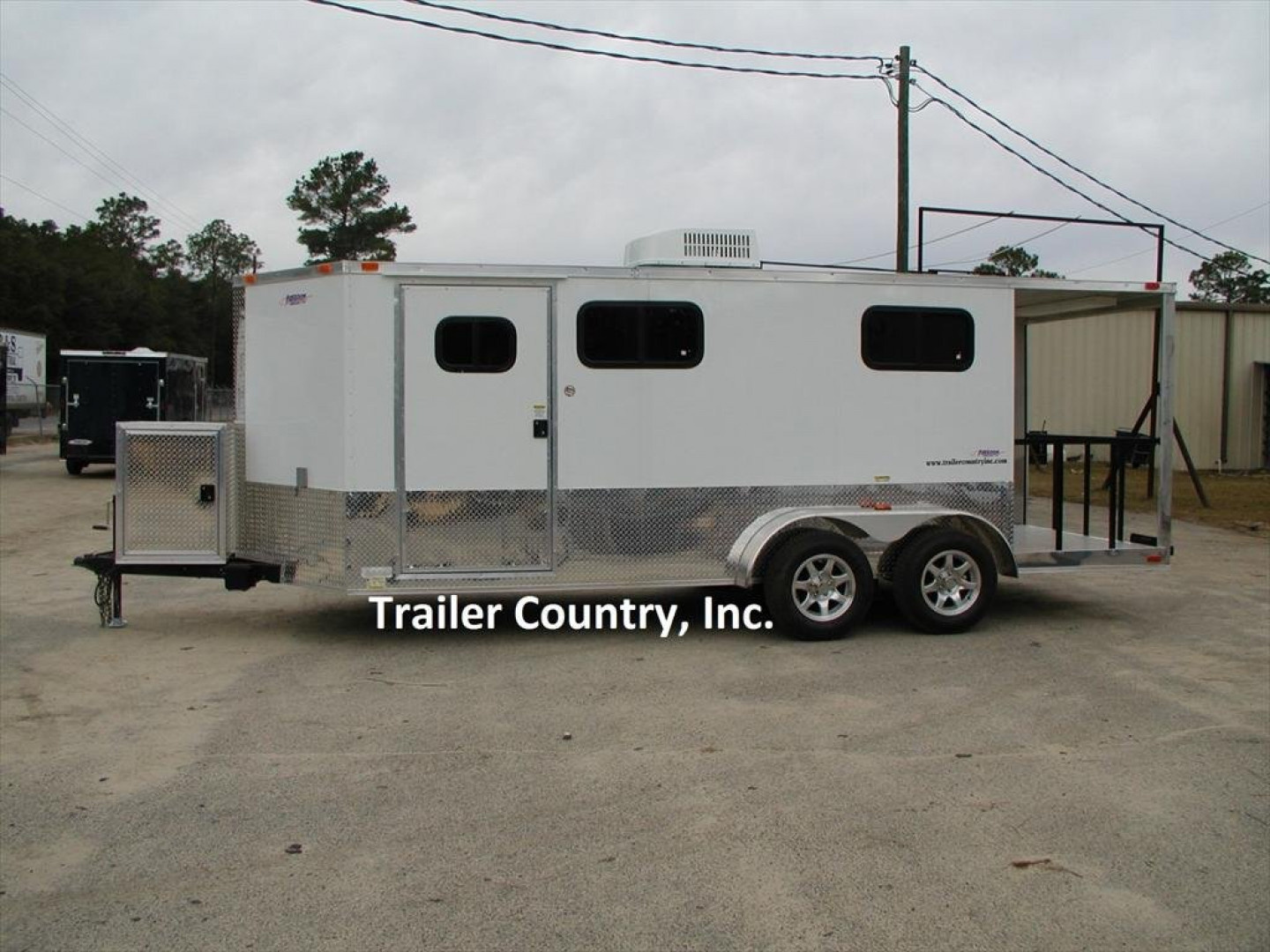 New 2026 NEW 7 X 14 + 4' Open Porch TAIL GATE CONCESSION TRAILER LOADED W/ OPTIONS