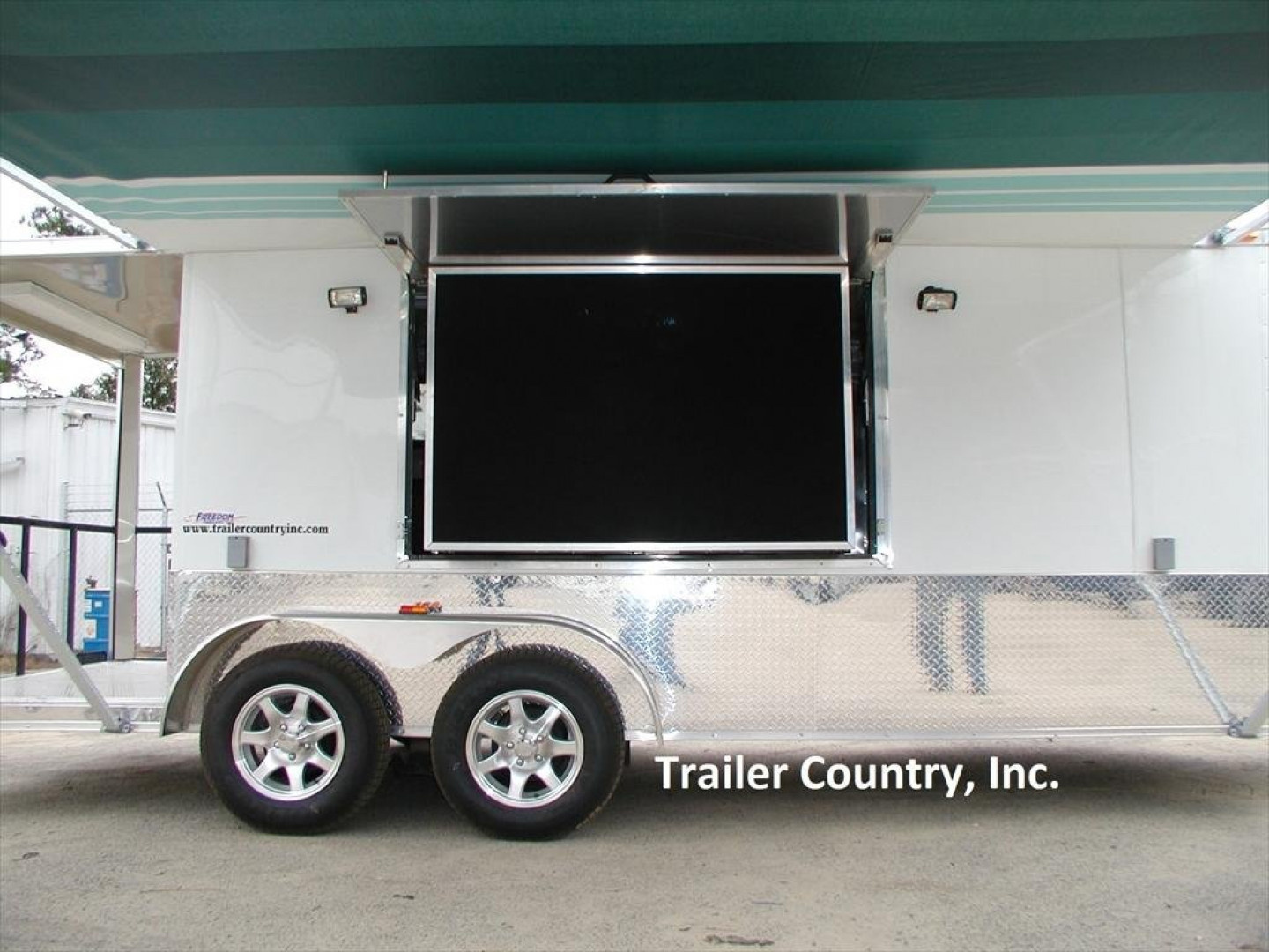 New 2026 NEW 7 X 14 + 4' Open Porch TAIL GATE CONCESSION TRAILER LOADED W/ OPTIONS