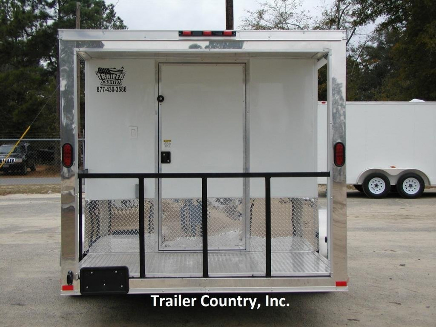 New 2026 NEW 7 X 14 + 4' Open Porch TAIL GATE CONCESSION TRAILER LOADED W/ OPTIONS