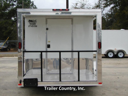 New 2026 NEW 7 X 14 + 4' Open Porch TAIL GATE CONCESSION TRAILER LOADED W/ OPTIONS
