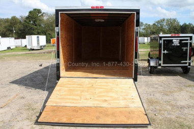 New Brand New 7 X 16 Tandem Axle, V-Nosed Enclosed Motorcycle Cargo Trailer