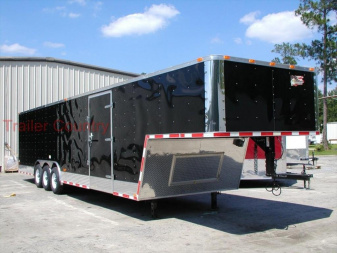 New Brand New Model 8.5x30 + 8' RISER Tri Axle, Enclosed Gooseneck Cargo Trailer
