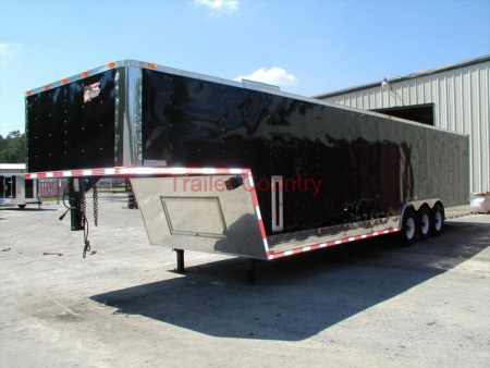 New 2026 Brand New Model 8.5x30 + 8' RISER Tri Axle, Enclosed Gooseneck Cargo Trailer