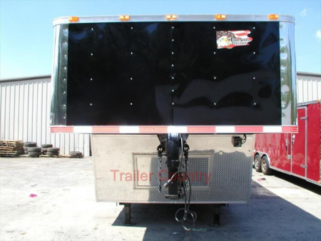 New 2026 Brand New Model 8.5x30 + 8' RISER Tri Axle, Enclosed Gooseneck Cargo Trailer