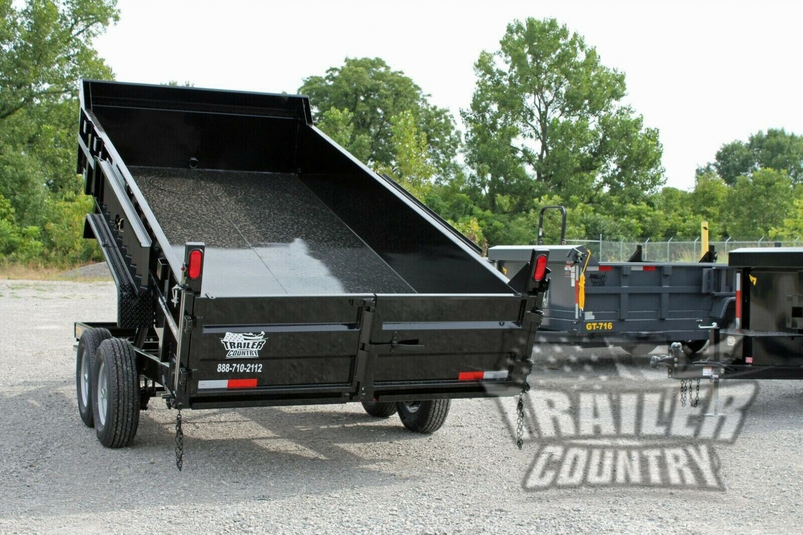 New Brand New 7' x 16' Bumper Pull Hydraulic Dump Trailer w/ 24" High Sides
