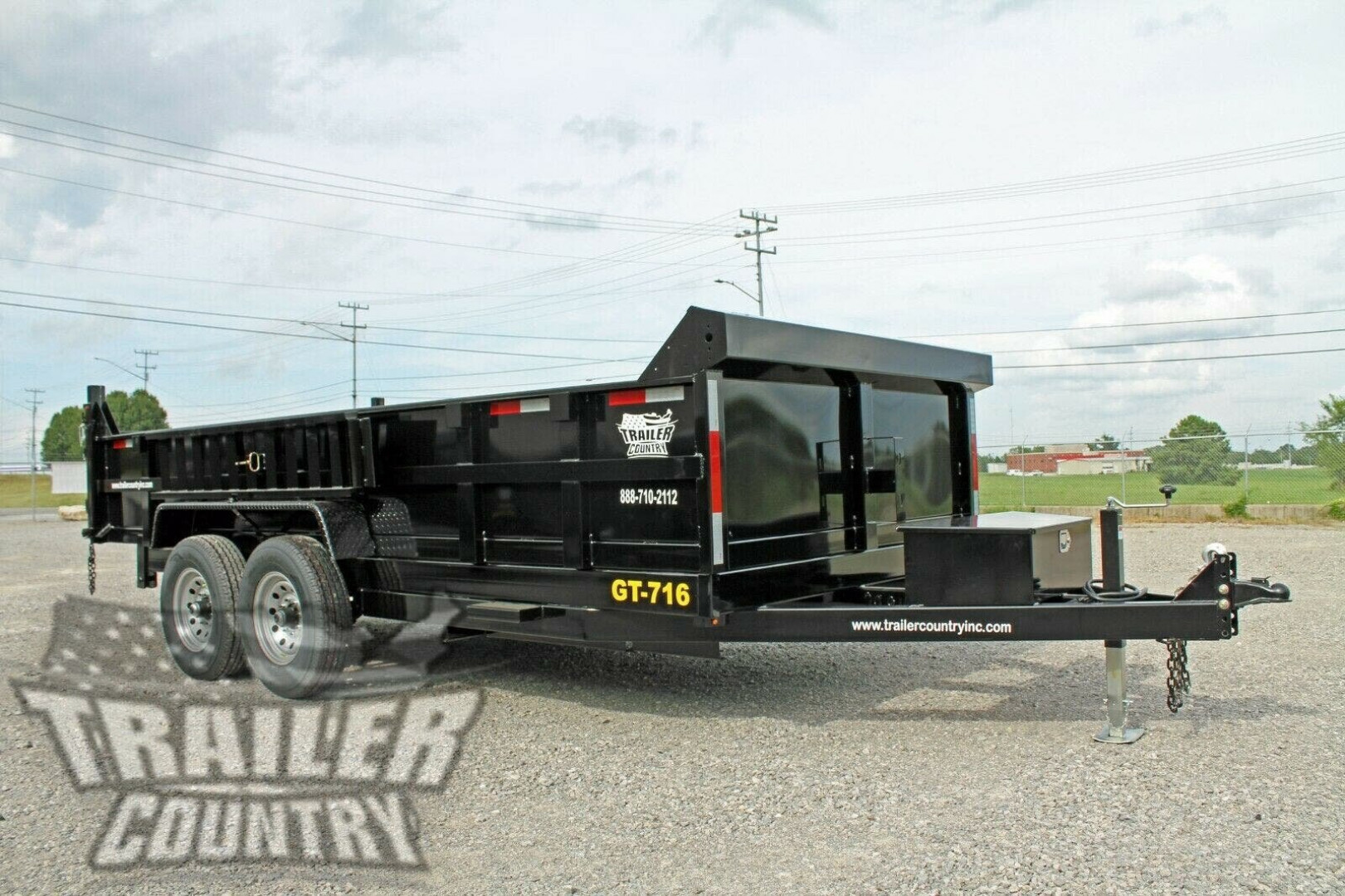 New Brand New 7' x 16' Bumper Pull Hydraulic Dump Trailer w/ 24" High Sides