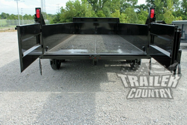 New Brand New 7' x 16' Bumper Pull Hydraulic Dump Trailer w/ 24" High Sides