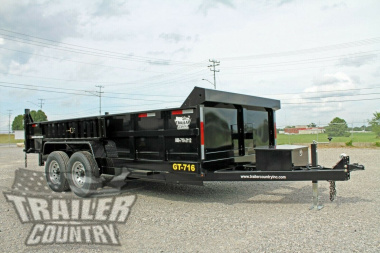 New Brand New 7' x 16' Bumper Pull Hydraulic Dump Trailer w/ 24" High Sides
