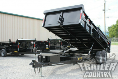 New Brand New 7' x 16' Bumper Pull Hydraulic Dump Trailer w/ 24" High Sides