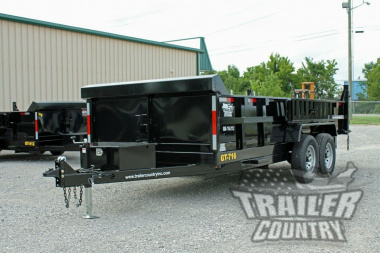 New Brand New 7' x 16' Bumper Pull Hydraulic Dump Trailer w/ 24" High Sides