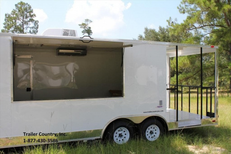 New 2026 NEW 8.5x22 Tandem Axle, Porch Enclosed Concession/Food Vending Trailer