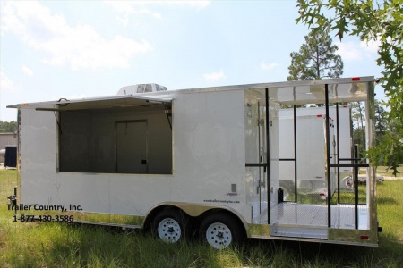 New 2026 NEW 8.5x22 Tandem Axle, Porch Enclosed Concession/Food Vending Trailer