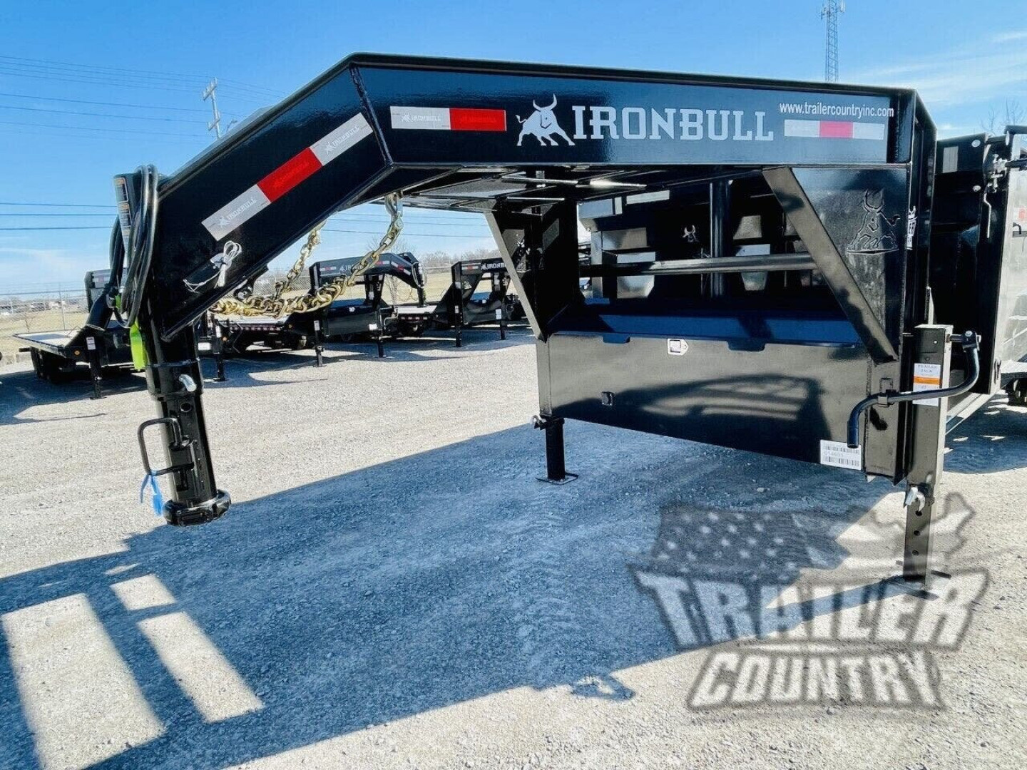 New 2026 NEW 7' x 16' Iron Bull 3 Stage Telescopic Hydraulic Hoist GN Dump Trlr w/ 36" High Sides