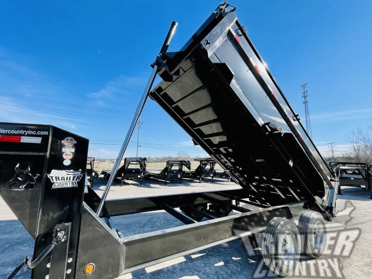 New 2026 NEW 7' x 16' Iron Bull 3 Stage Telescopic Hydraulic Hoist GN Dump Trlr w/ 36" High Sides