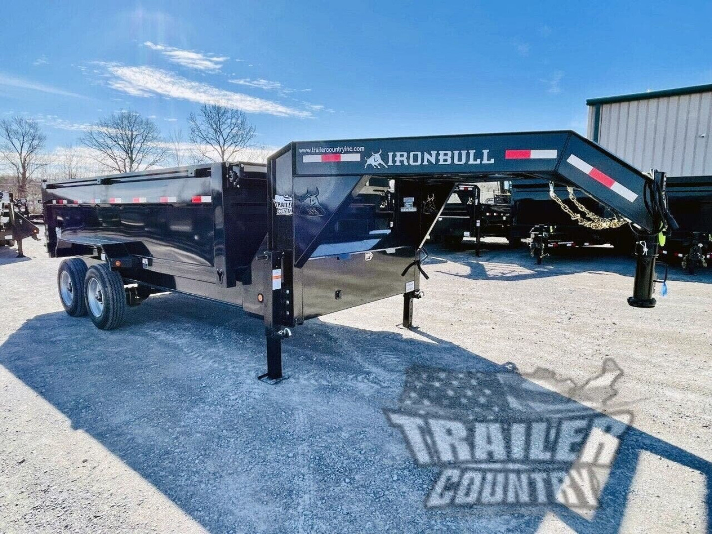 New 2026 NEW 7' x 16' Iron Bull 3 Stage Telescopic Hydraulic Hoist GN Dump Trlr w/ 36" High Sides