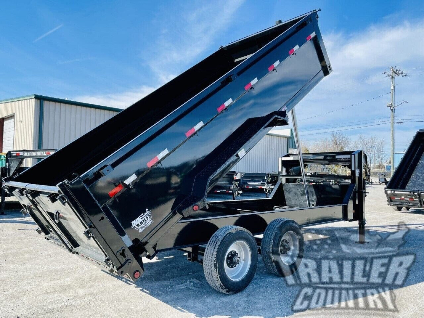 New 2026 NEW 7' x 16' Iron Bull 3 Stage Telescopic Hydraulic Hoist GN Dump Trlr w/ 36" High Sides