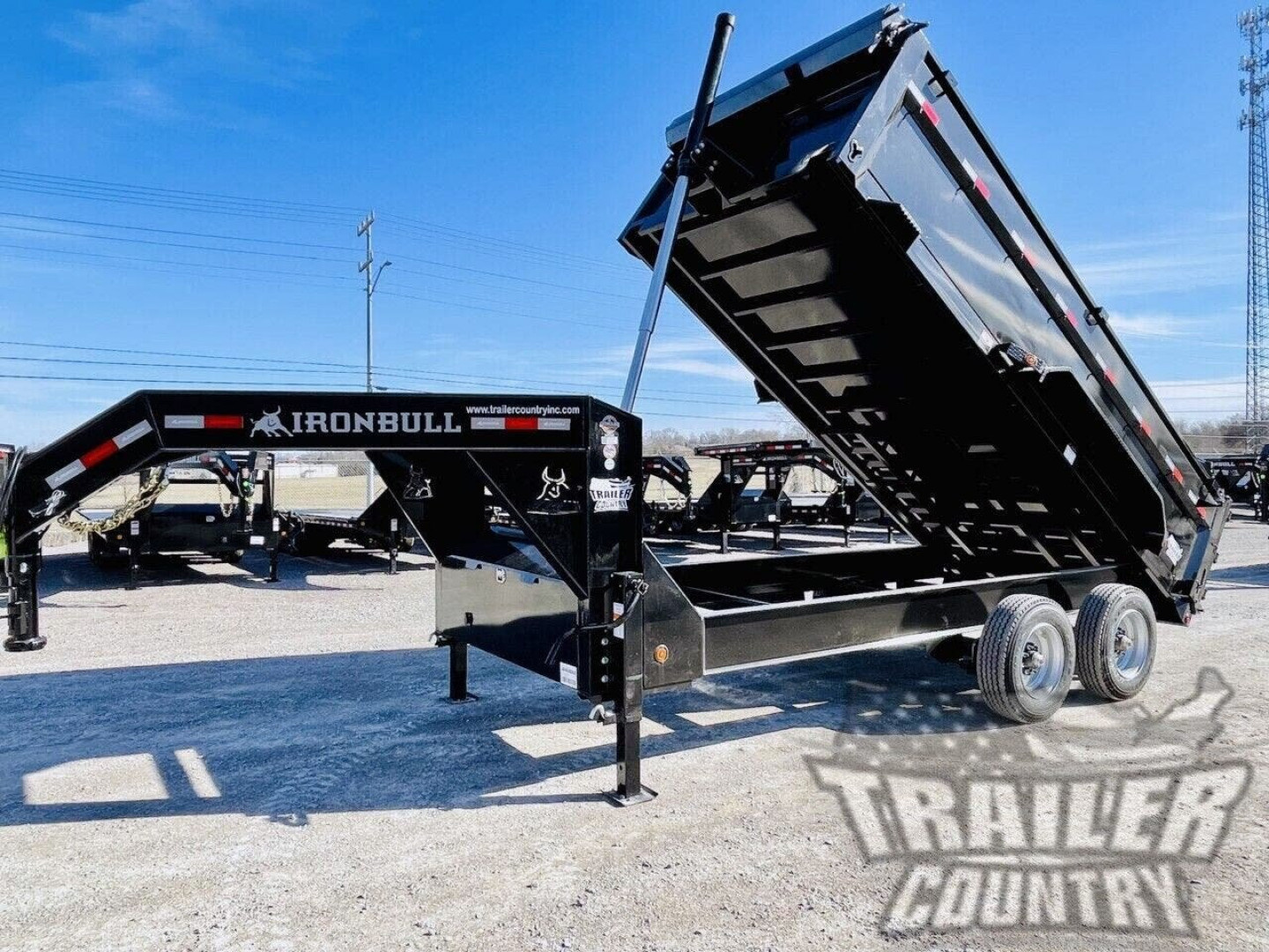 New 2026 NEW 7' x 16' Iron Bull 3 Stage Telescopic Hydraulic Hoist GN Dump Trlr w/ 36" High Sides