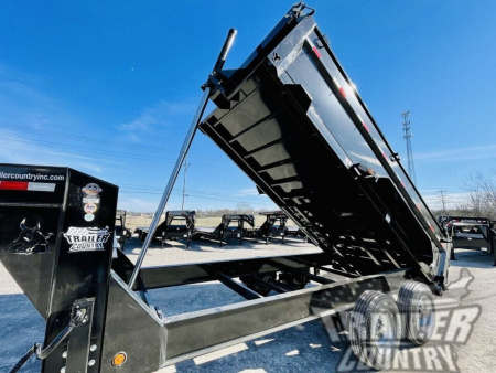 New 2026 NEW 7' x 16' Iron Bull 3 Stage Telescopic Hydraulic Hoist GN Dump Trlr w/ 36" High Sides