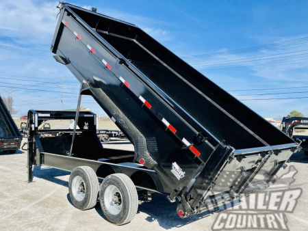 New 2026 NEW 7' x 16' Iron Bull 3 Stage Telescopic Hydraulic Hoist GN Dump Trlr w/ 36" High Sides