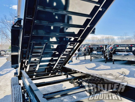 New 2026 NEW 7' x 16' Iron Bull 3 Stage Telescopic Hydraulic Hoist GN Dump Trlr w/ 36" High Sides
