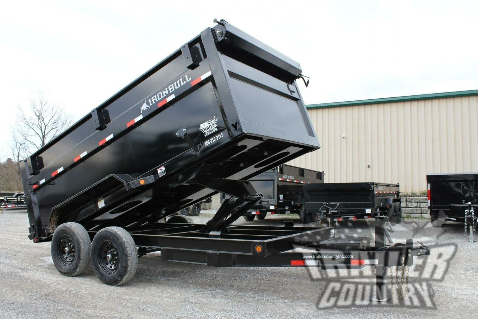 New New 7' x 14' Iron Bull Scissor Hoist Hydraulic Dump
