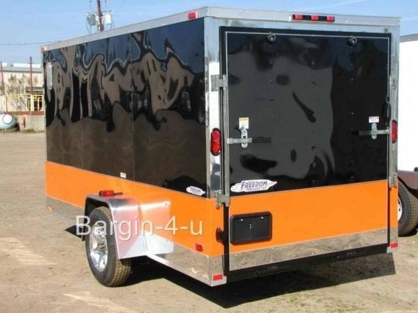 New NEW 6 X 12 Single Axle Motorcycle Trlr with Mag Wheels, D-Rings