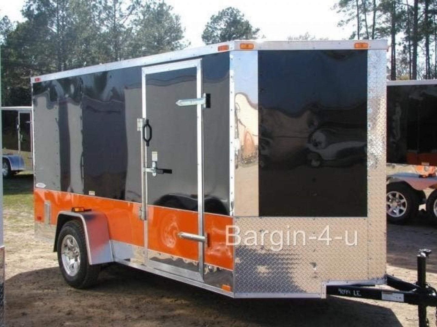 New NEW 6 X 12 Single Axle Motorcycle Trlr with Mag Wheels, D-Rings