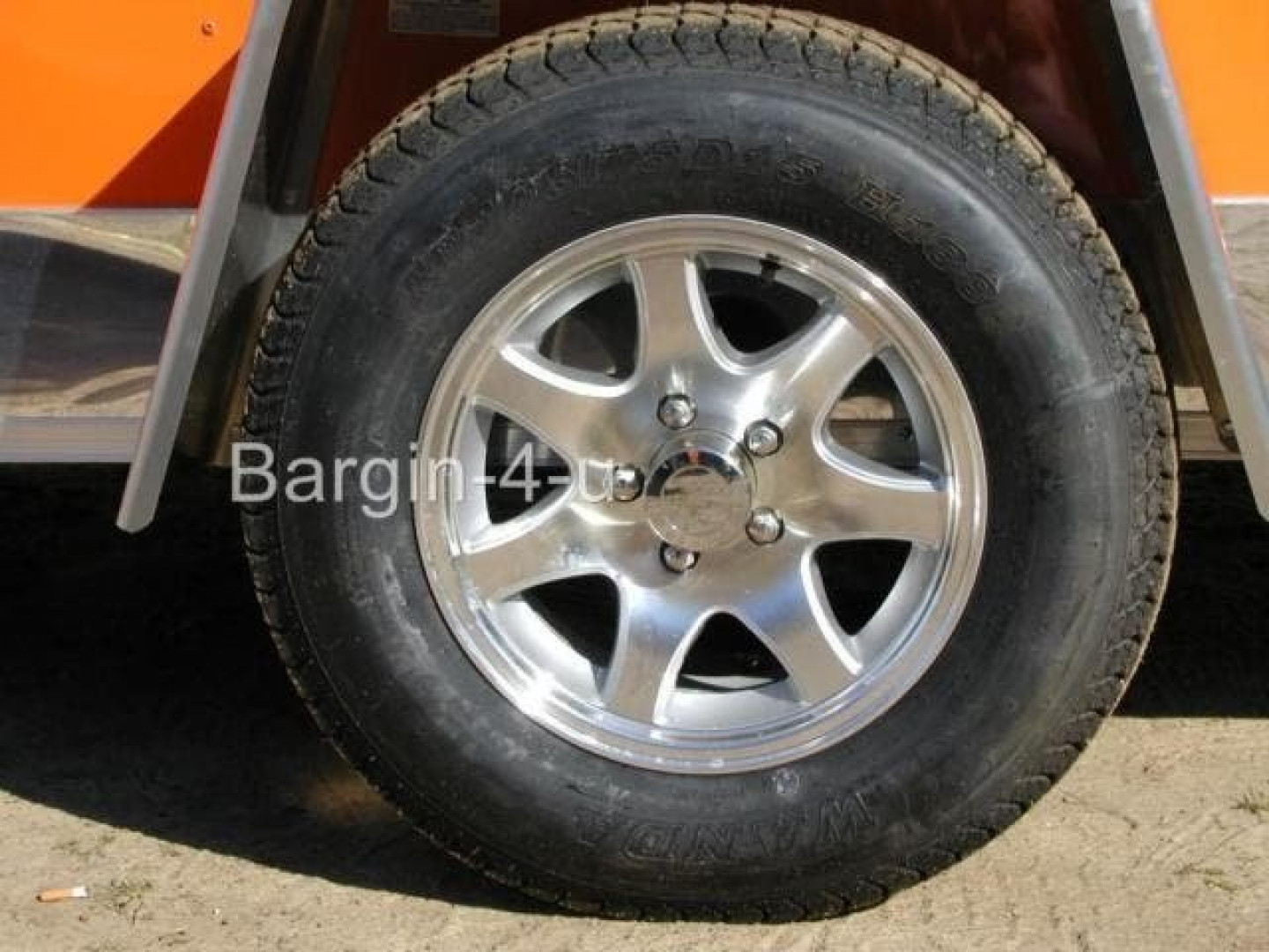 New NEW 6 X 12 Single Axle Motorcycle Trlr with Mag Wheels, D-Rings