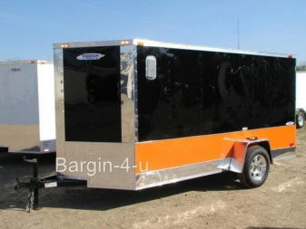 New NEW 6 X 12 Single Axle Motorcycle Trlr with Mag Wheels, D-Rings