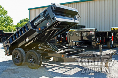 New Brand New 5' x 10' Iron Bull Scissor Hoist Hydraulic Dump Trailer w/ 18  High Sides