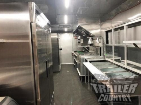 New 2026 NEW 8.5 X 32' V-nosed Enclosed FULLY LOADED MOBILE KITCHEN CONCESSION