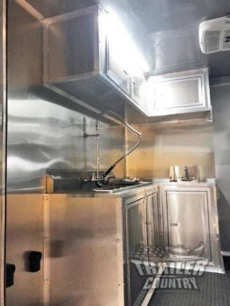 New 2026 NEW 8.5 X 32' V-nosed Enclosed FULLY LOADED MOBILE KITCHEN CONCESSION