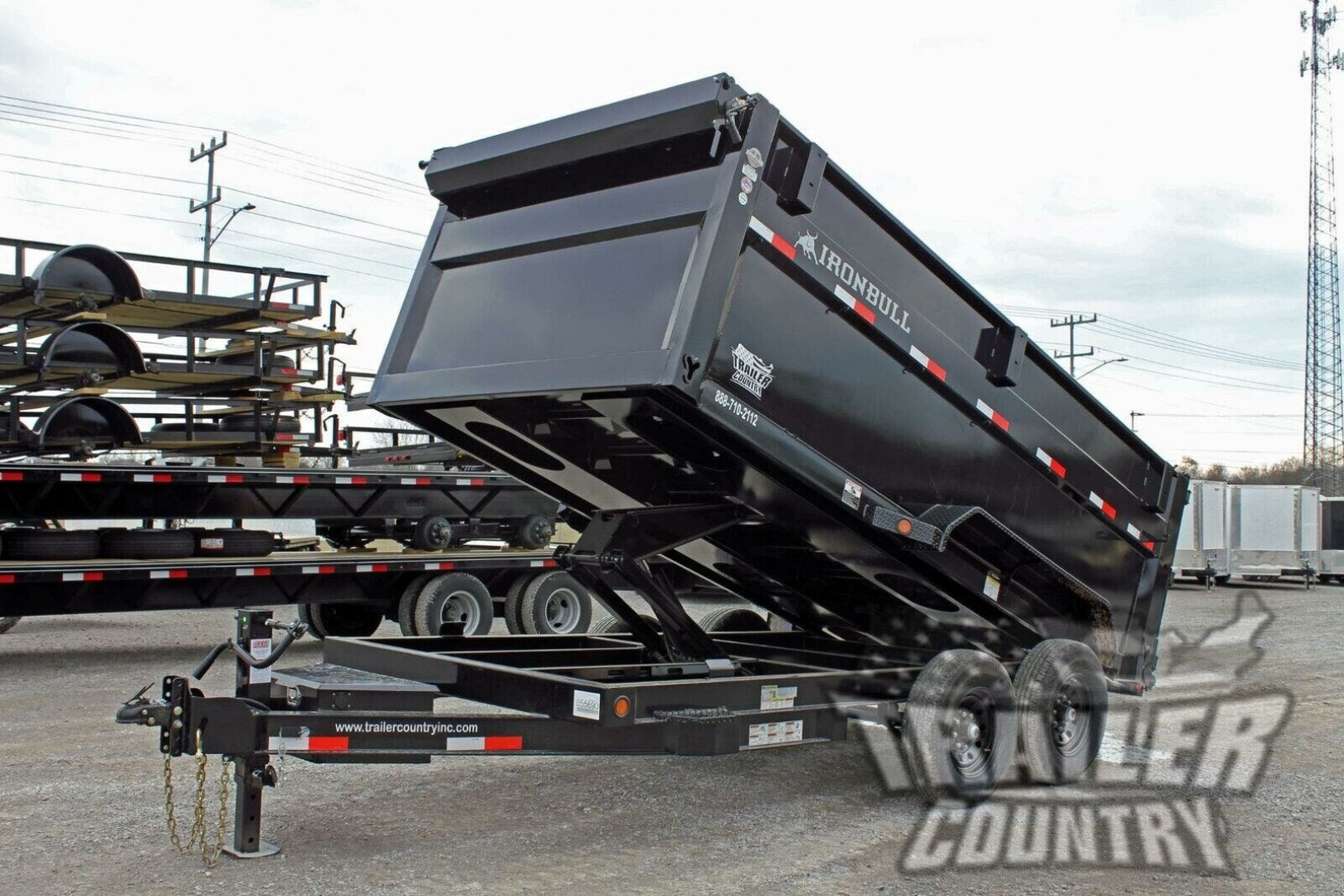 New 2026 New 7' x 16' Iron Bull Scissor Hoist Hydraulic Dump Trailer w/ 48" High Sides, Remote Power Up & Down, and MORE!