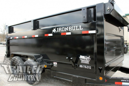 New 2026 New 7' x 16' Iron Bull Scissor Hoist Hydraulic Dump Trailer w/ 48" High Sides, Remote Power Up & Down, and MORE!