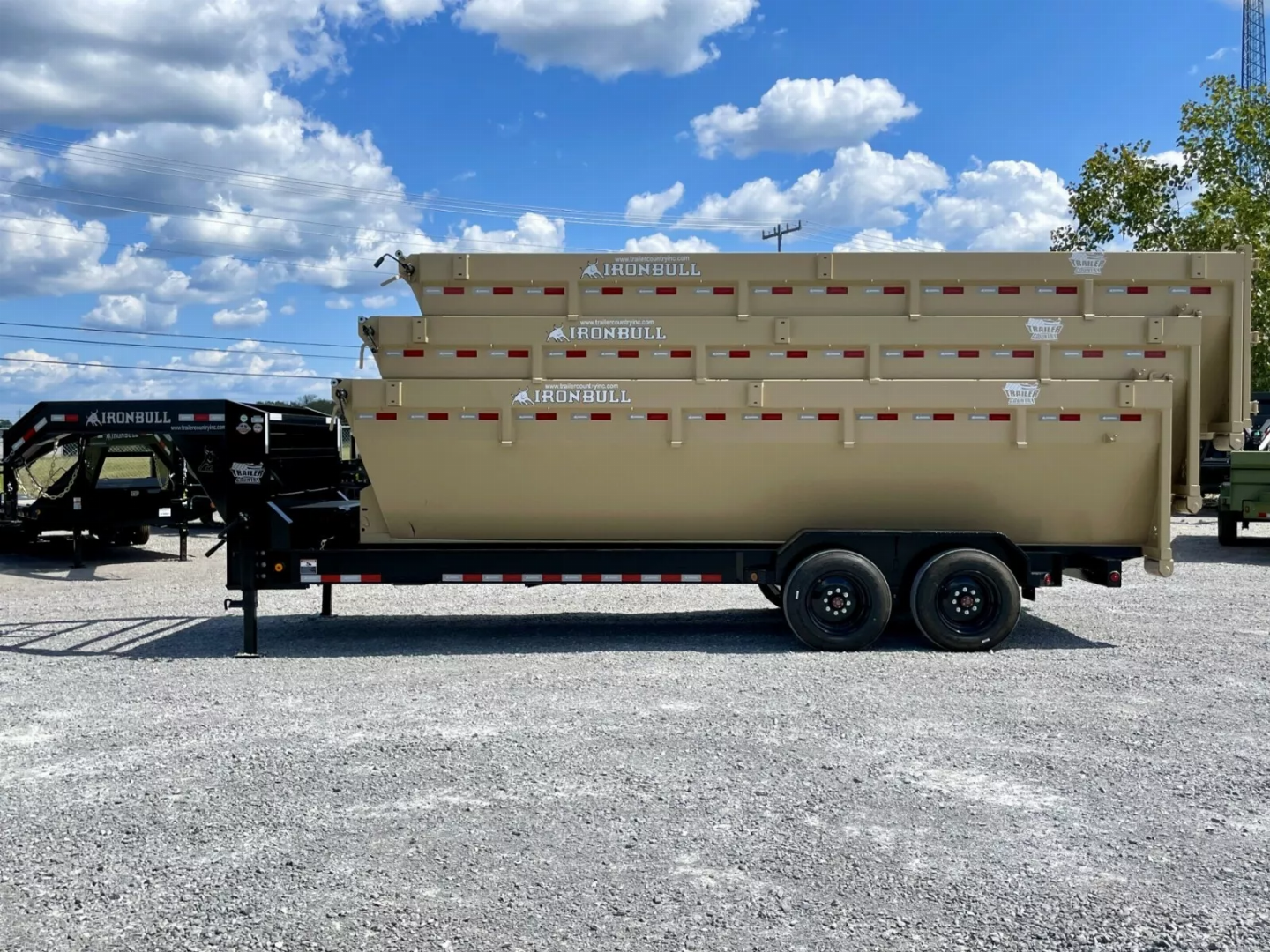 New NEW Ironbull 20FT ROLL OFF, 16K Trailer, with (3)Stackable Dump Bins