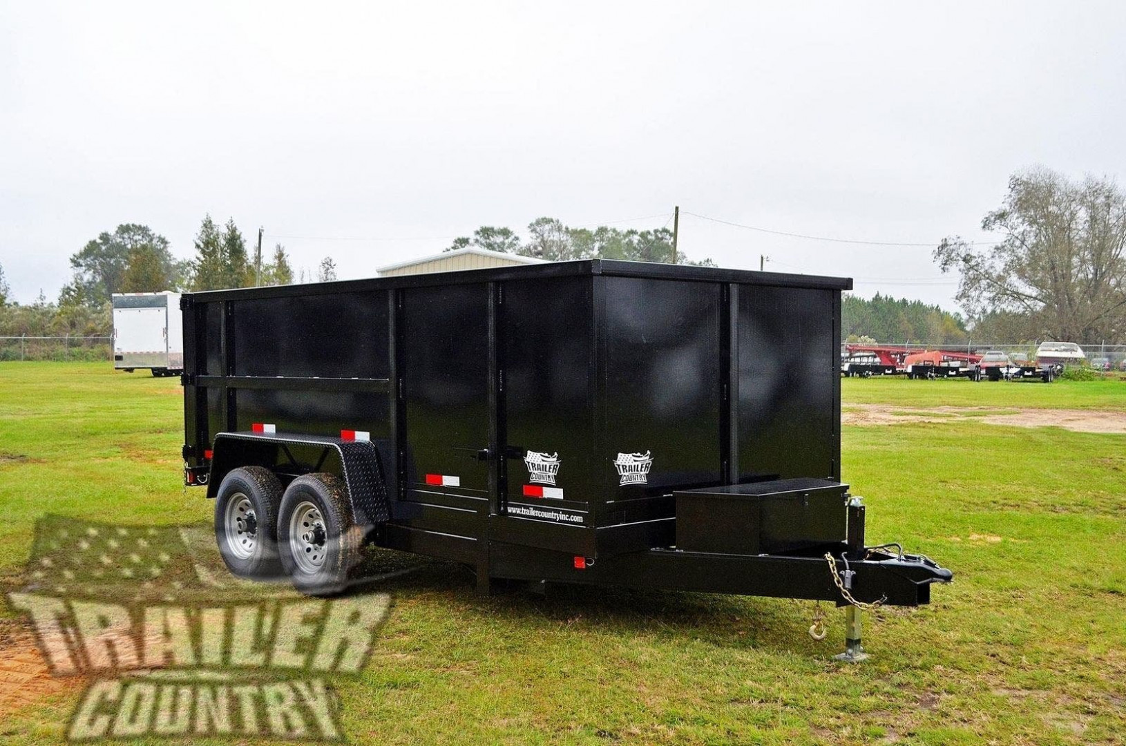 New 7' x 14' Bumper Pull Hydraulic Dump Trailer w/Rear Doors & Removable Ramps