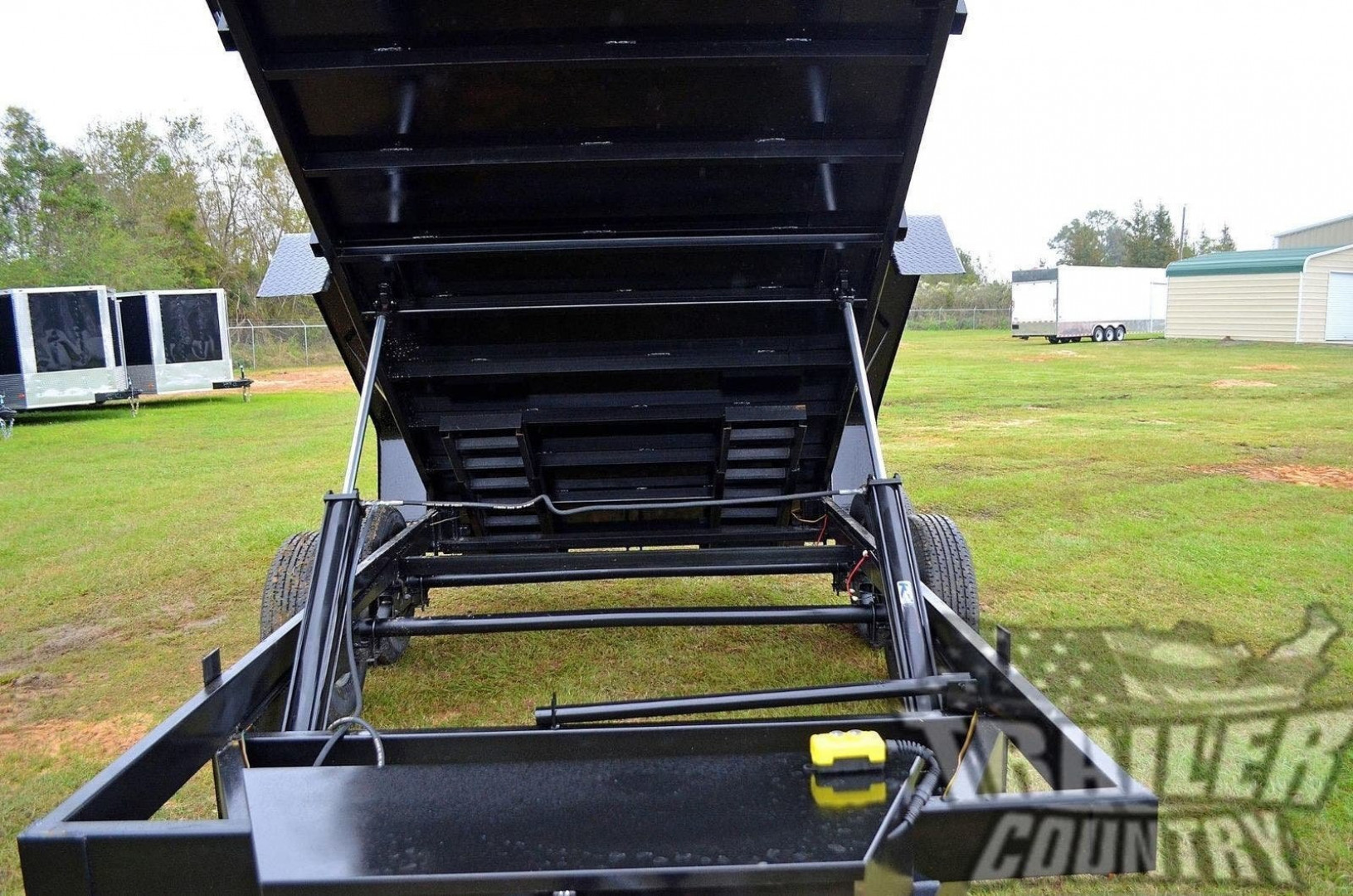 New 7' x 14' Bumper Pull Hydraulic Dump Trailer w/Rear Doors & Removable Ramps