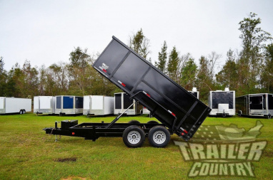 New 7' x 14' Bumper Pull Hydraulic Dump Trailer w/Rear Doors & Removable Ramps