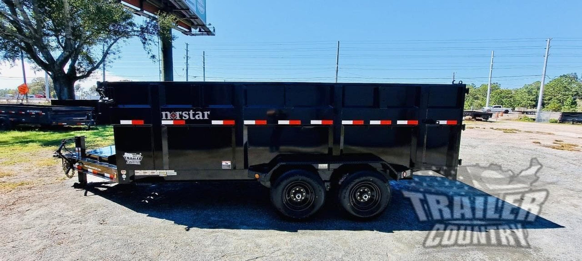 New Brand New 7'x16' Tandem Axle, Bumper Pull, 3 Stage Telescopic Cylinder Dump Trlr