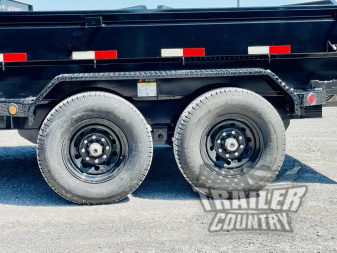 New Brand New 7'x16' Tandem Axle, Bumper Pull, 3 Stage Telescopic Cylinder Dump Trlr