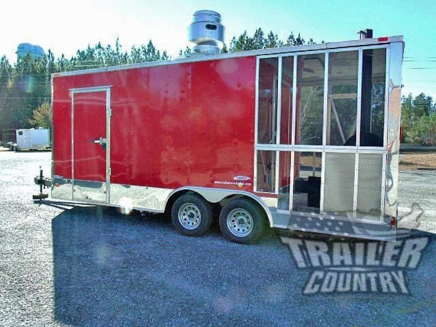 New 2026 8.5X20 V NOSE ENCLOSED CARGO CONCESSION VENDING TRAILER W/ PORCH