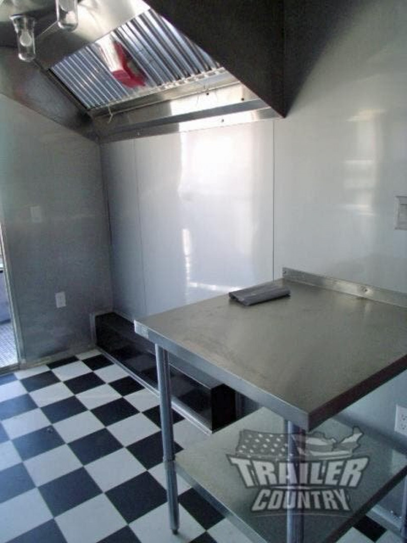 New 2026 8.5X20 V NOSE ENCLOSED CARGO CONCESSION VENDING TRAILER W/ PORCH