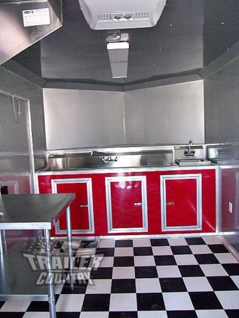 New 2026 8.5X20 V NOSE ENCLOSED CARGO CONCESSION VENDING TRAILER W/ PORCH