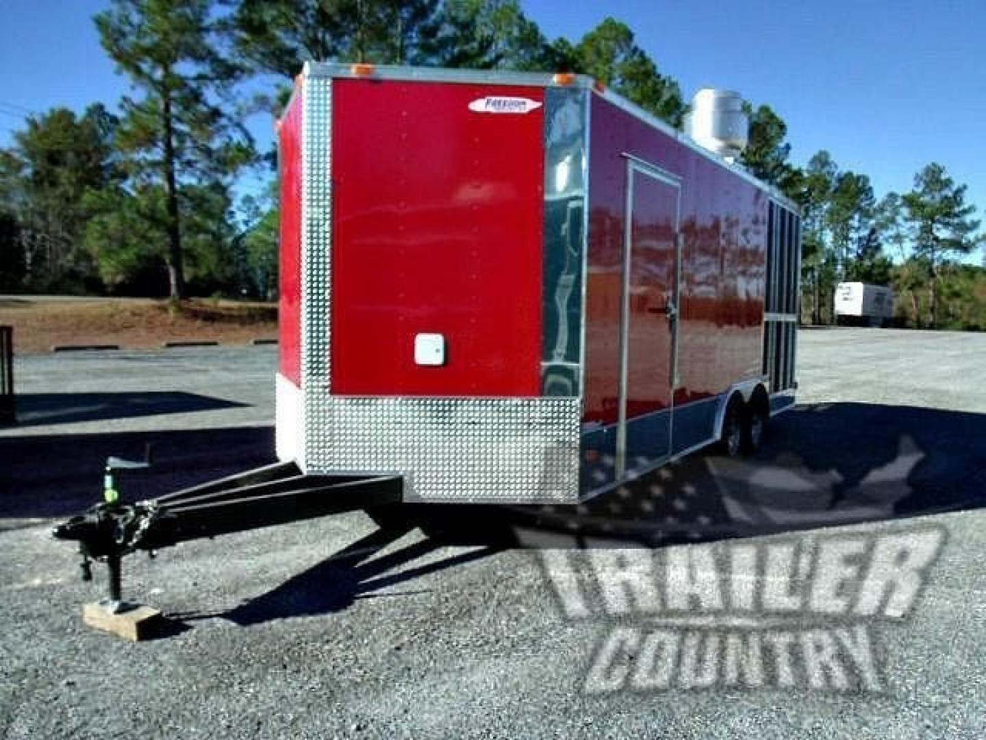 New 2026 8.5X20 V NOSE ENCLOSED CARGO CONCESSION VENDING TRAILER W/ PORCH