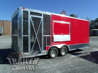 New NEW 8.5 x 20 Enclosed Concession Trlr W/ Covered Porch ** Customizable**