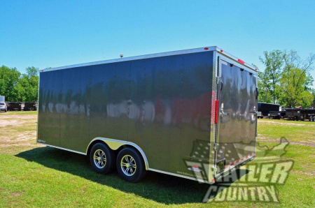 New 2026 New Model 8.5x18 Tandem Axle, Enclosed Car Hauler Cargo Race Toy Hauler