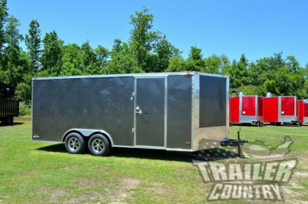 New 2026 New Model 8.5x18 Tandem Axle, Enclosed Car Hauler Cargo Race Toy Hauler